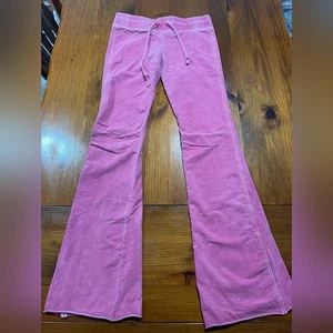 Pantalones deportivos True Religion Vintage Y2k ajustados rosa acampanado pista algodón talla mediana - Imagen 1 de 4