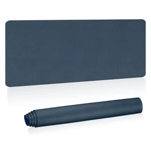 48"x17" Large Desk Mat, PU Leather Dual Side Large Desk Pad, Dark Blue - Afbeelding 1 van 6