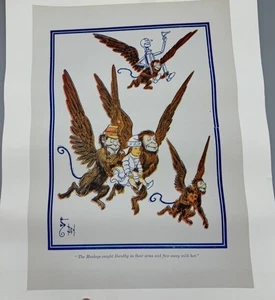 Impresión artística de monos alados del Mago de Oz por Greg Hildebrandt póster 24x18" LEER - Imagen 1 de 5