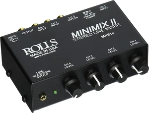 Rolls MX51S Mini Mix 2 Four-Channel Stereo Line Mixer - Picture 1 of 3