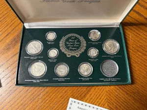100 Years of U.S. Mint Silver Coin Designs - 10-Coin Set in Display Case - Picture 1 of 5