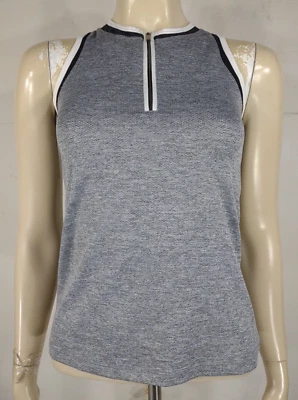 Tail gray white black sleeveless 1/4 zip golf tank top womens Small - Image 1 of 4