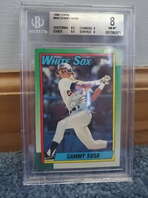 Sammy Sosa Graded NM Topps #692 White Sox Baseball Card- DOB ERROR Rookie Year - Image 1 of 4