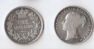 Reino Unido (Gran Bretaña) 1 chelín 1839 sin WW Victoria - Imagen 1 de 1