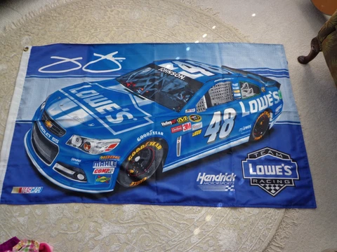 Jimmy Johnson Nascar Racing Flag/Banner 3' X 5' Reversible Cover