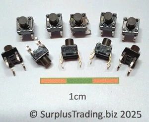 Alps tactile switch 6.0×6.0x7mm Through Hole (Pack of 10) - Picture 1 of 4