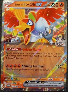 2025 Pokémon Destined Rivals Ethan's Ho-Oh ex 039/182 Holo - Picture 1 of 2