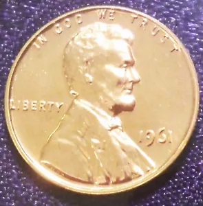 1961 PROOF PENNY BU Gem Brilliant UNCIRCULATED RED *3.0 Million! Many MORE STORE - Picture 1 of 3