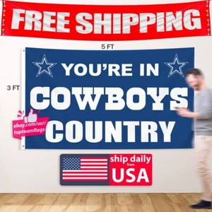 Dallas Cowboys COUNTRY Flag 3x5  Banner Cowboys FAST FREE Shipping US Seller - Picture 1 of 15