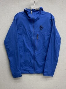 Black Diamond Jacket Men's Size Medium Blue Nylon Dawn Patrol LT Shell Hooded - Picture 1 of 10