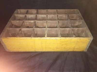 De colección Raro Tomo Mexicano Coca Cola Madera Amarilla Soda Pop 24 Botellas Caja Portador Foto 1 de 4