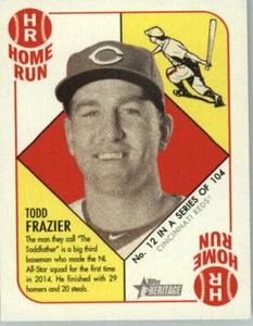 2015 Topps Heritage '51 Collection Mini Black Back #12 Todd Frazier SP BX 5V - Picture 1 of 1