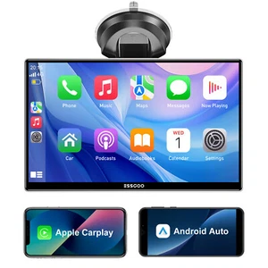 9 Zoll HD IPS Touchscreen Tragbares Drahtloses CarPlay Android Auto Autoradio - Bild 1 von 14