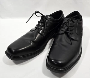 Croft & Barrow Mens Size 10.5 Med Black Dress Shoes Ortholite Comfort Lace Up - Picture 1 of 11