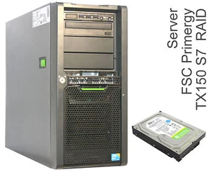64BIT Xeon Quadcore Server Fujitsu Primergy TX150 S7 Raid Controller 4GB RAM W42 - Picture 1 of 1