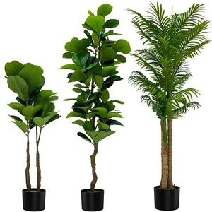 Artificial Tree Plants in Pot Garden Outdoor Large Fake Green Indoor Home Decor - Picture 1 of 22