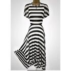 Karen Millen UK  10 Black and White Striped Fit And Flare Dress