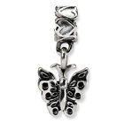 Butterfly Dangle Kids Bead .925 Sterling Silver Antique Finish Reflection Beads