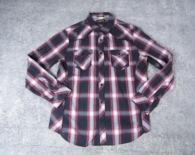 Helix Dress Shirt Mens XL Athletic Fit Red Plaid Long Sleeve Western Button Up - Image 1 of 4