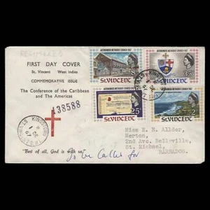 Saint Vincent 1967 Autonomous Methodist Church first day cover, KINGSTOWN - Picture 1 of 1