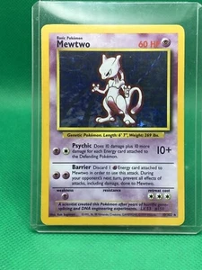 Original Mewtwo Pokémon Rare Holo Card - Picture 1 of 8