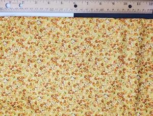 Yellow-Orange Floral Crush Flowers Mini Print 3 yds - Picture 1 of 3