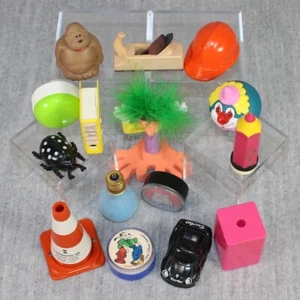 VINTAGE NOVELTY Pencil Sharpener 1980s Various Mixed 15x Plastic Rubber Lot 4 - Afbeelding 1 van 19