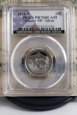 2011-S Glacier - Silver Proof Quarter - PCGS PR70DCAM - Nice! 1106 - Image 1 of 4