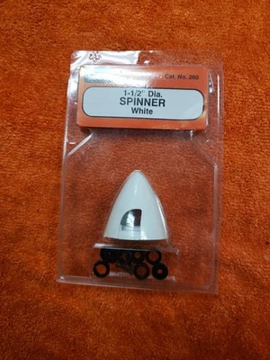 Du-Bro Products- 1.5" Diameter White 2 Bladed Spinner - Part # 260 - New - JT25 - Image 1 of 4