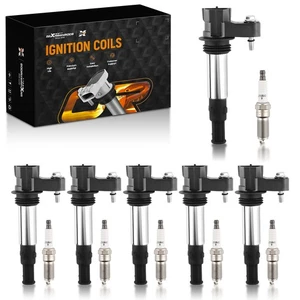 6 Ignition Coil + Spark Plugs For Cadillac Chevrolet Traverse GMC Cadillac UF375 - Picture 1 of 19