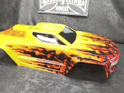 CUSTOM PAINTED RC TRUCK BODY ARRMA KRATON 6S BLX ARA406158 1/8 1/8TH FIRE ZIELKE - Image 1 of 4