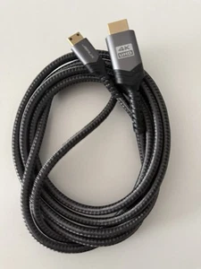 JSAUX Mini HDMI to HDMI Cable 6 Foot, Aluminum Braided Shell High Speed 4K 60Hz - Picture 1 of 2