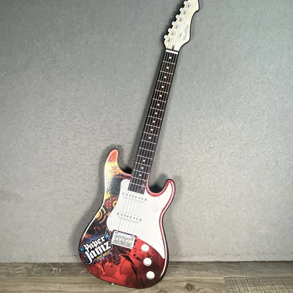 Paper Jamz Instant Rockstar Guitar Built-in Speaker Volume Control No Strap - Image 1 of 4