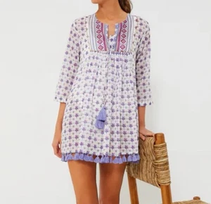 Ro’s Garden Seychelles Lilac Tunic Dress Women’s Large Boho Tuckernuck *Read* - Picture 1 of 13