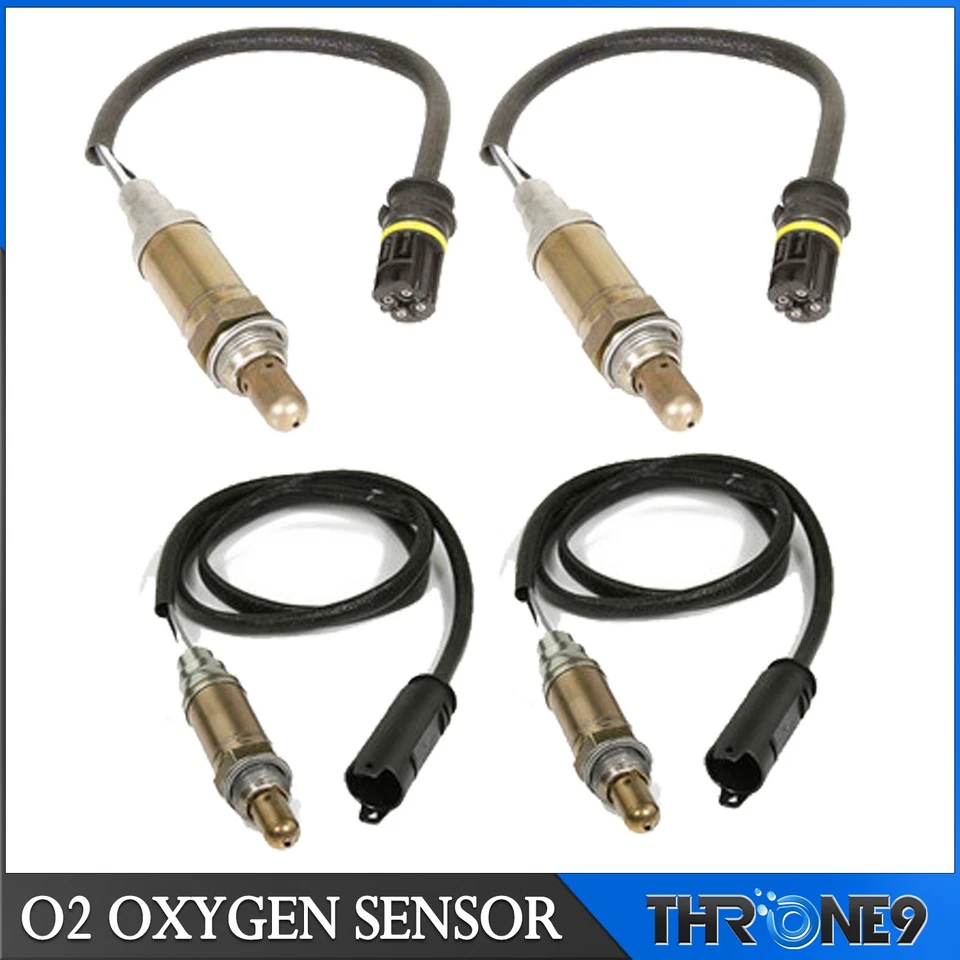 Sensor de oxígeno O2 ascendente y descendente 4 piezas para BMW 320i 325xi 330xi 525i 530i X3 Z3 Z4 Foto 1 de 4