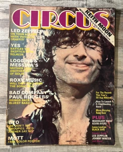 S CIRCUS Rock Magazine FEB 1975 LED ZEPPELIN, KEITH MOON, YES, ROXY MUSIC, & - Picture 1 of 6
