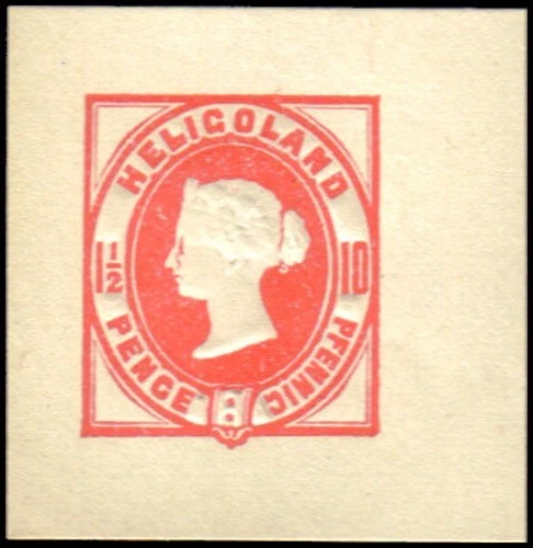 Heligoland #1870 VF carmín, corte cuadrado Foto 1 de 1