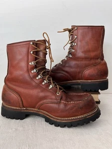 Red Wing Irish Setter #855 Moc Toe Boots Vintage 1970s Men’s Size 10.5EE USA - Picture 1 of 17