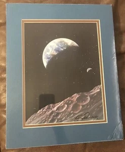 Kim Poor Print 1986 "Earth Approaching Asteroid" Shrink Wrapped Matted - Bild 1 von 8