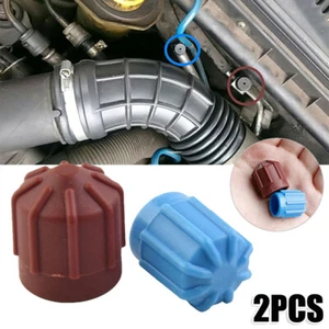 2pcs A/C Valve Cap Air Conditioning Valves Core Valve Dust Cover High/Low Kit - Picture 1 of 15
