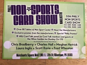 2011 55TH PHILLY NON SPORTS CARD SHOW ALLENTOWN POP AD POSTCARD FRED WHEATON DIG - Picture 1 of 2
