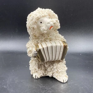 Spaghetti Pudel Hund spielt Akkordeon dreiblättrige Kleeblatt Markierung auf Unterseite 3,5 Zoll - Bild 1 von 12