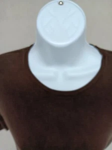 Lauren Ralph Lauren Womens Large Brown Short Sleeve Top Flaw  - Picture 1 of 11