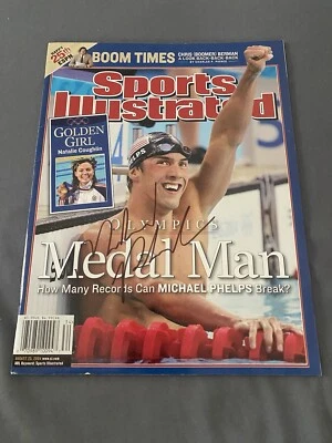 Michael Phelps Signed Newsstand Sports Illustrated JSA  - Image 1 of 3