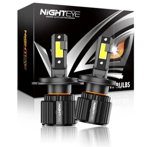 NIGHTEYE 2X H4 72W 15000LM LED Headlight KIT Canbus Error Free 6500K Bulbs White - Picture 1 of 16