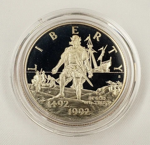 1992 S 50c Christopher Columbus Commemorative Half Dollar - PF - C0040 - STOCK Cover