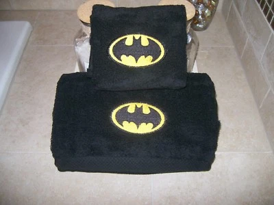  Batman Logo Personalized -2 Piece Bath Towel Set Batman Logo - Image 1 of 4