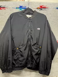 Vintage Crocodile Black windbreaker bomber jacket Large - Picture 1 of 7