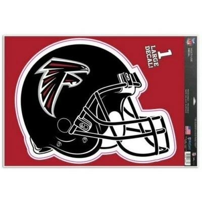 ATLANTA FALCONS 1 PIECE MULTI-USE DECAL 11"X17" SHEET CORN HOLE WINDOWS WALLS - Image 1 of 2