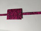 Time and Tru Ladies Pink Snakeskin Print Belt with Pouch Wallet  Purse Size S/M